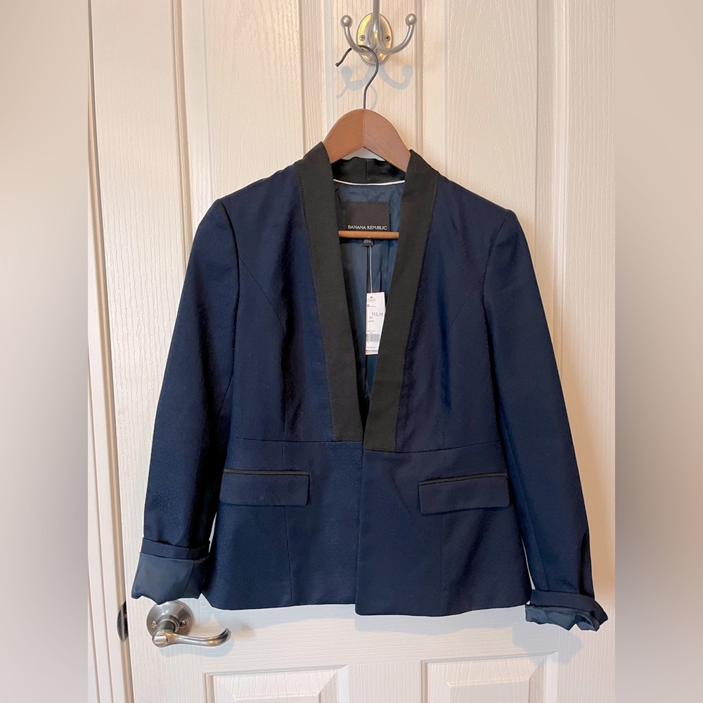 Navy and black blazer